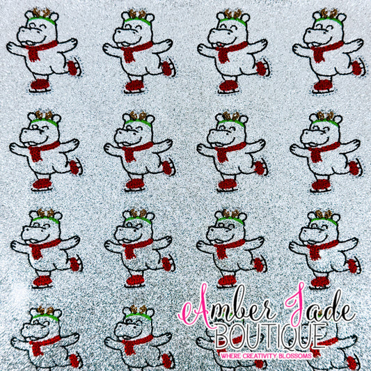 Winter Skating Hippo