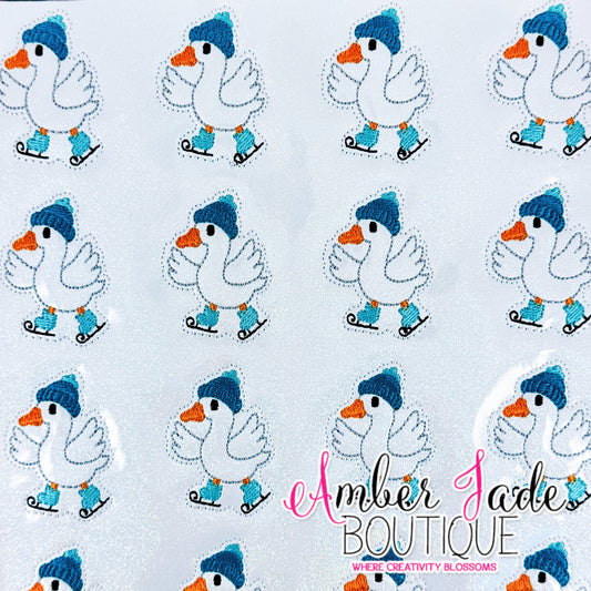 Winter Skating Goose