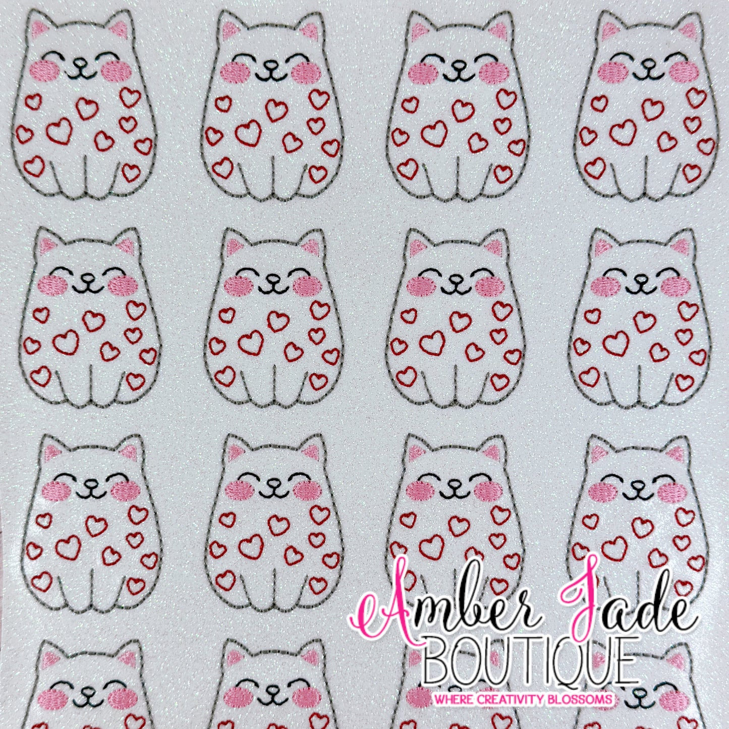 Holiday Cat - Valentine Cat Hearts