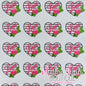 Floral Heart Stripe