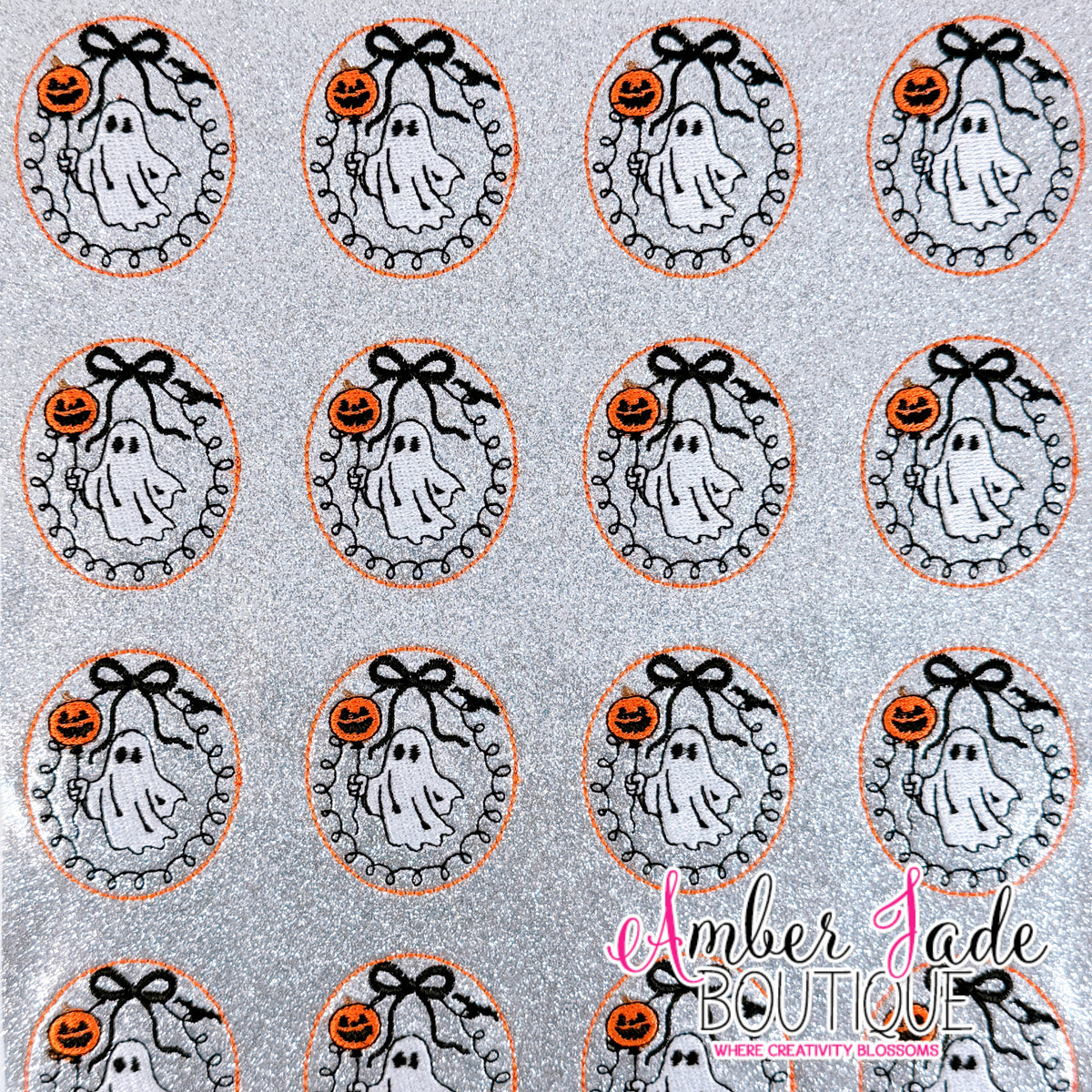 Frame Pumpkin Ghost Circle