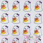 Candy Corn Ghost - Purple Bow