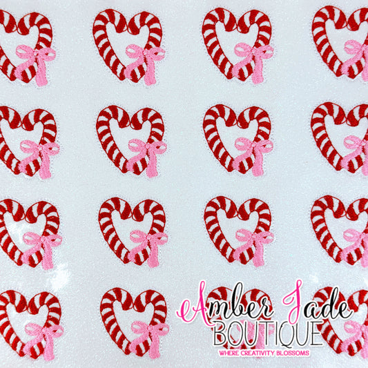 Bow Candy Cane - RED
