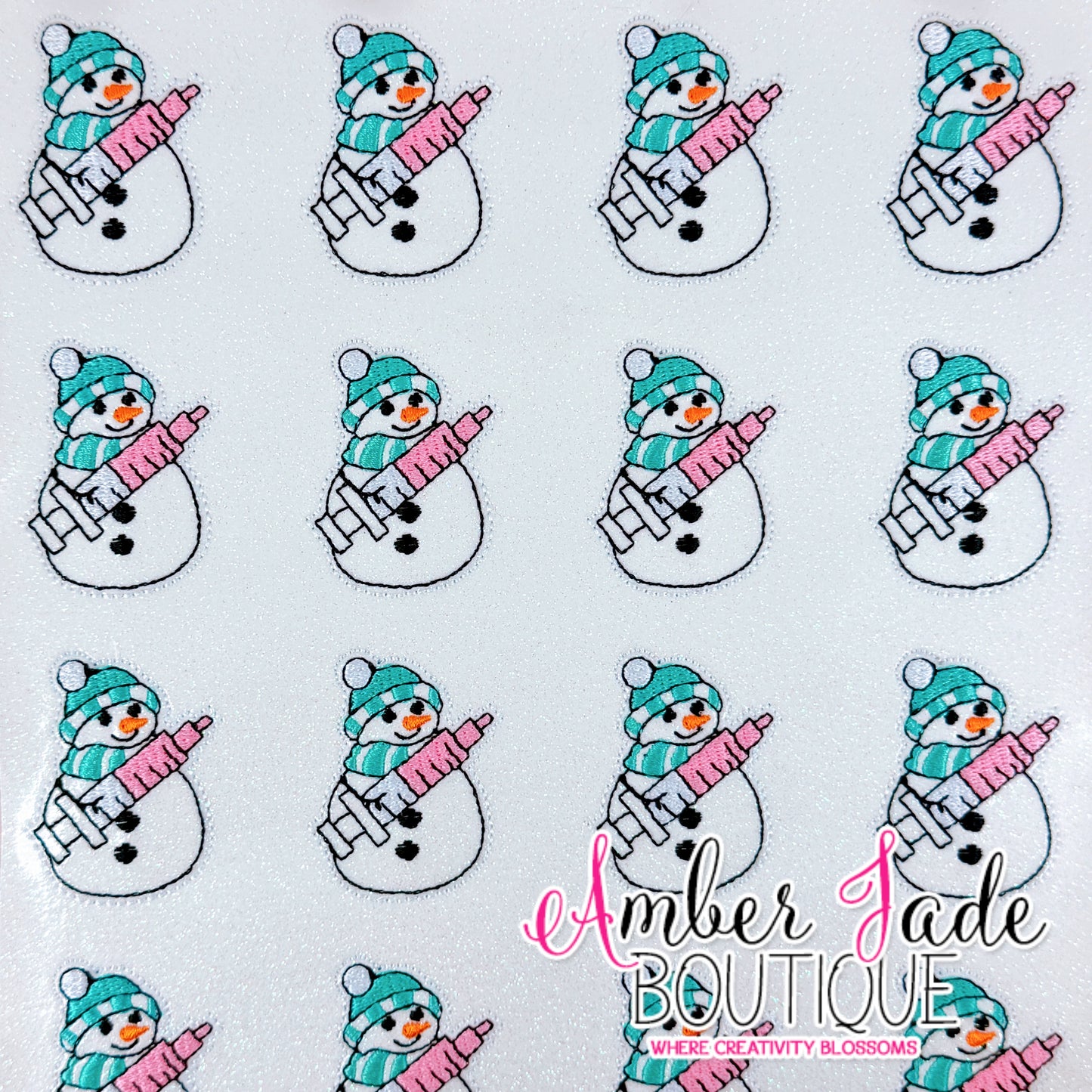 Snowman Nurse Syringe