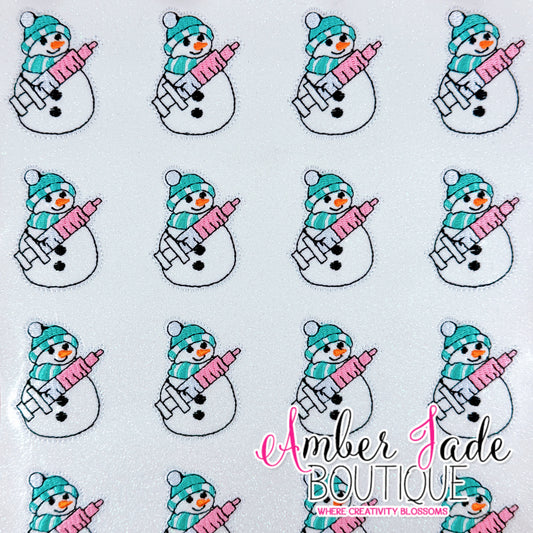 Snowman Nurse Syringe