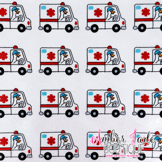 *EXCLUSIVE* Goose in Ambulance