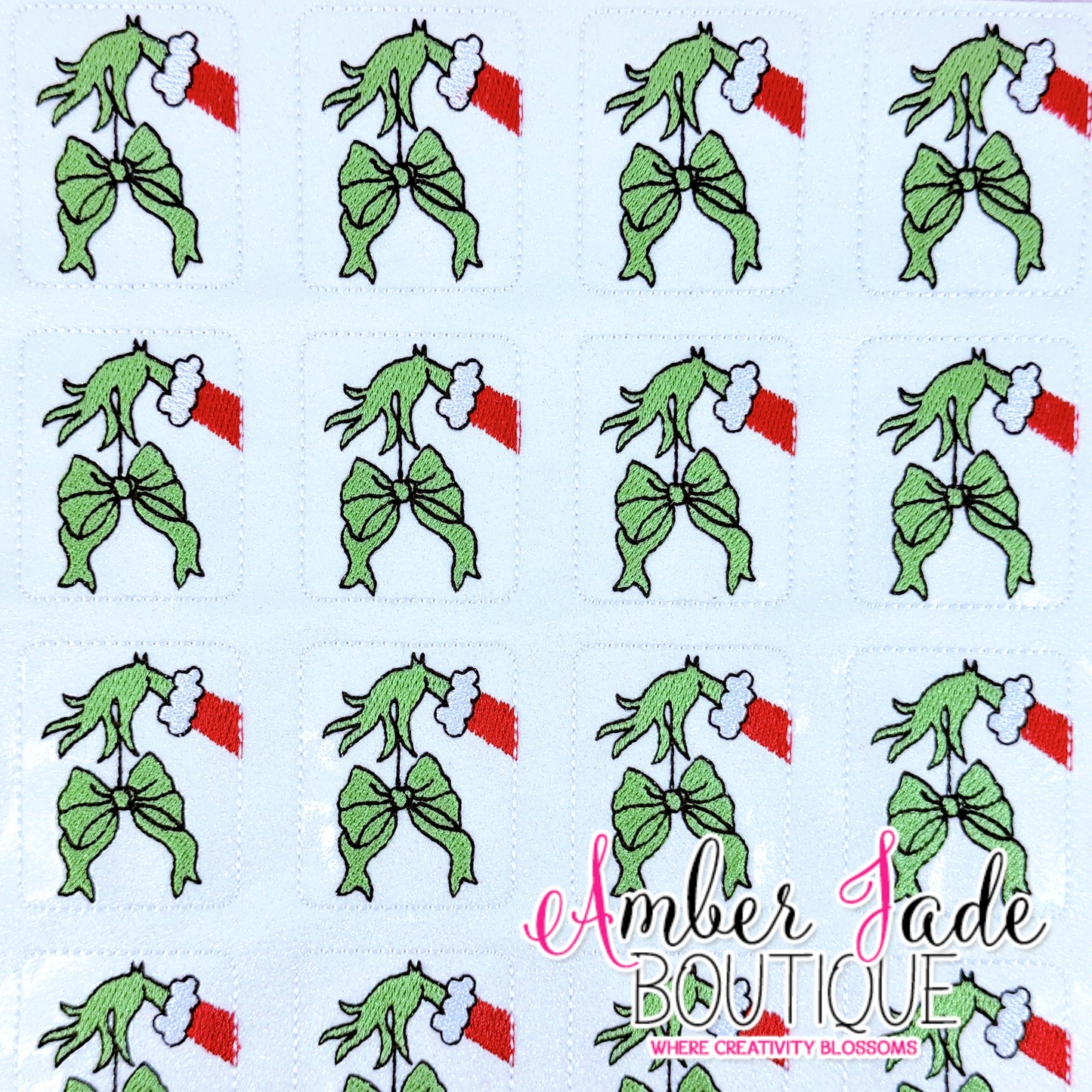 Grinch Hand Coquette Bow