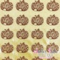 Pumpkin Sunflower Redwork - Light Gold