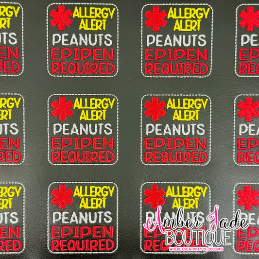 Allergy Alert - Peanuts - Epipen Required - XL (Set of 3)