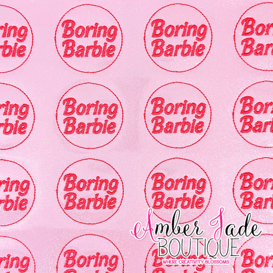 TS - Boring Barbie - Pink Circle