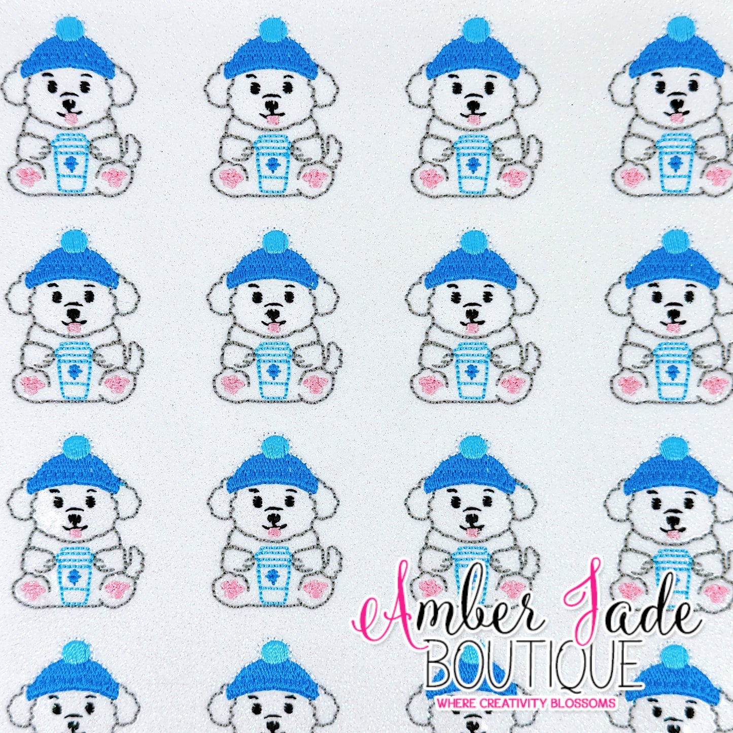 White Dog Christmas Hot Cocoa