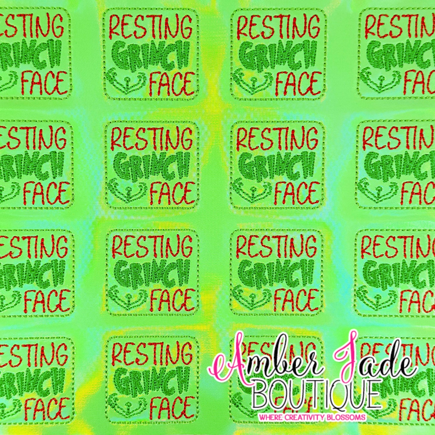 Resting Grinch Face - GREEN