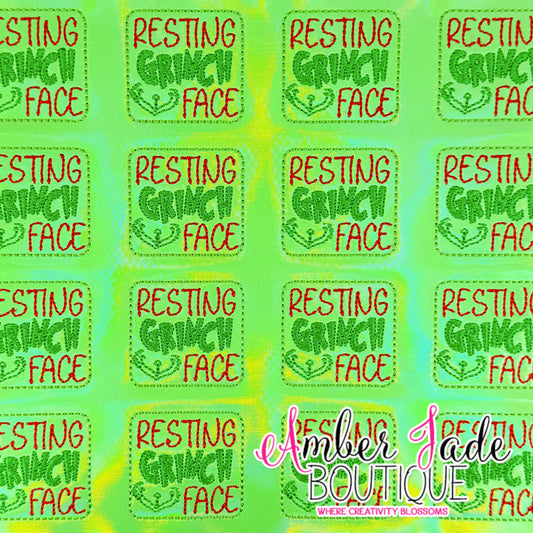 Resting Grinch Face - GREEN