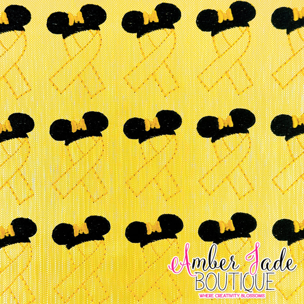 Minnie Cancer Awareness Ribbon - YELLOW/GOLD