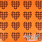 Plaid Heart - Orange & Brown