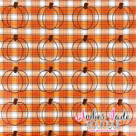 *LIMITED* Pumpkin - Brown & Orange Plaid