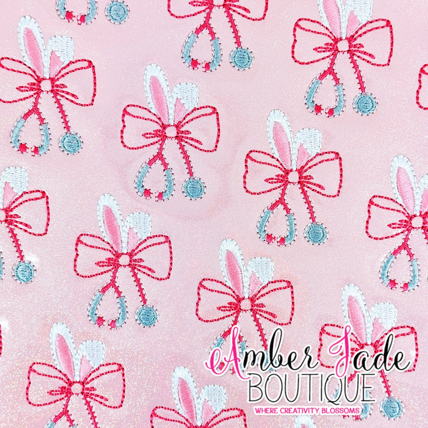 Bunny Bow Stethoscope - PINK