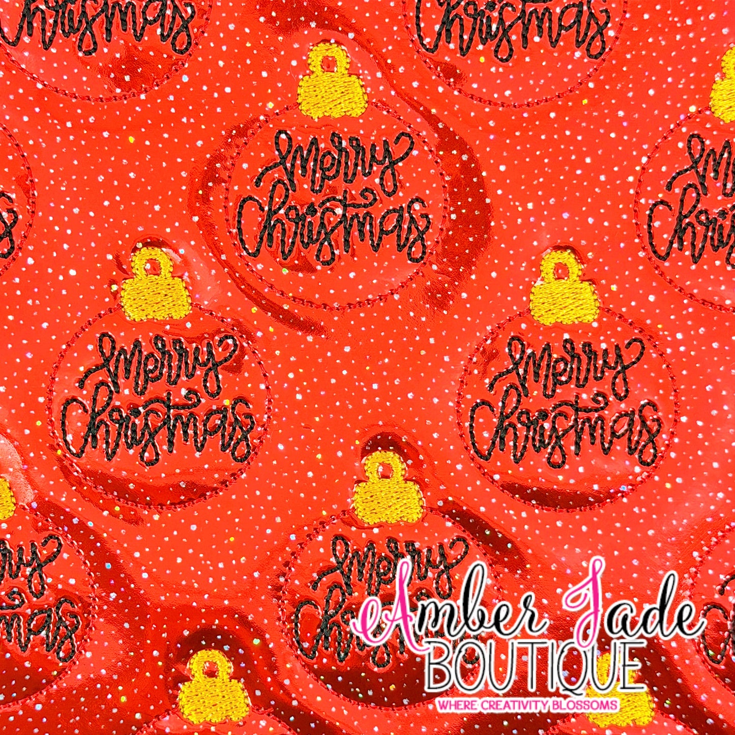 Merry Christmas Ornament - RED