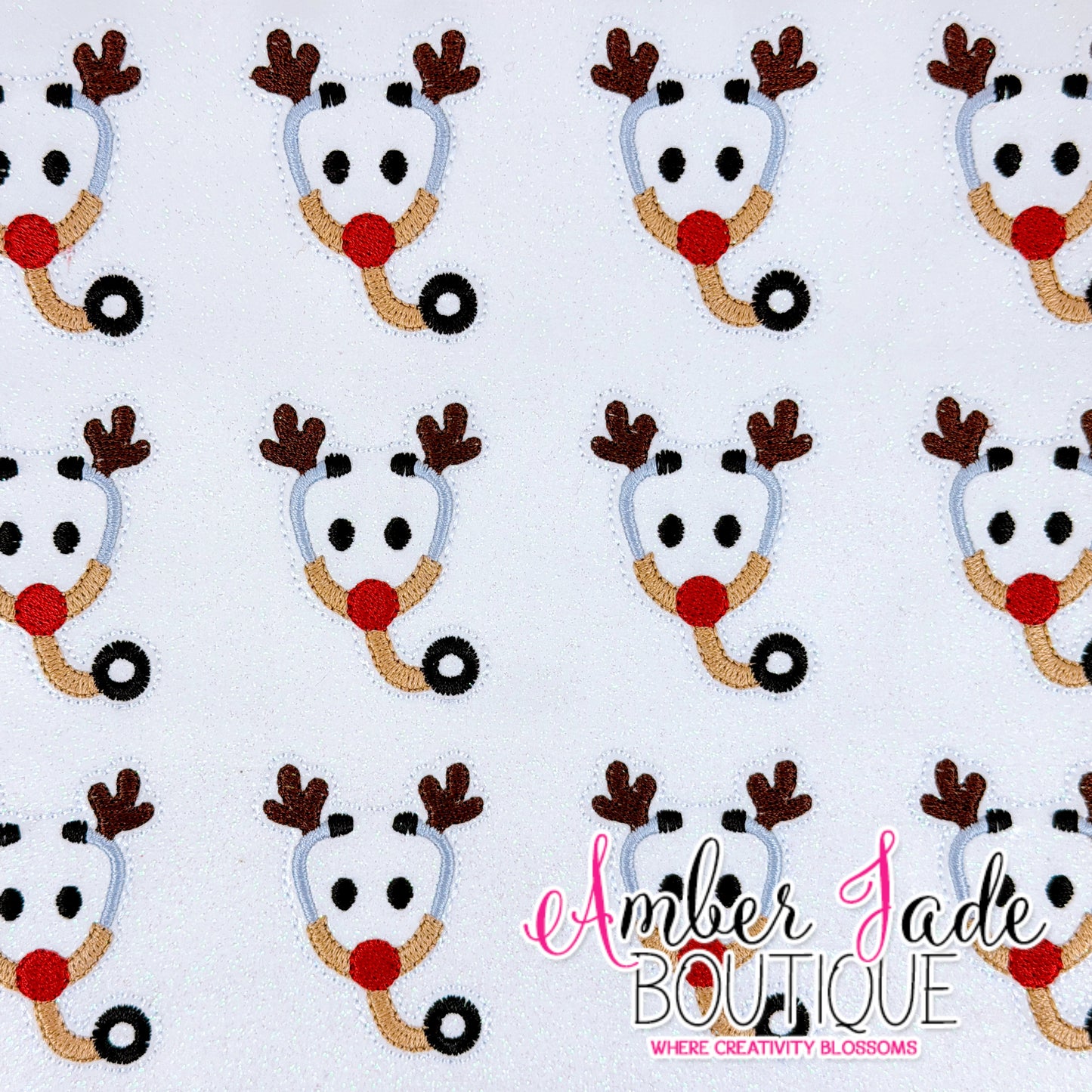 Stethoscope Reindeer #2 - WHITE