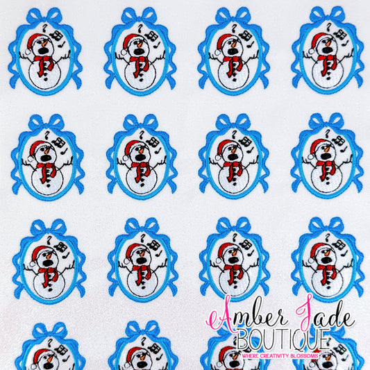 Musical Snowman Frame - Blue