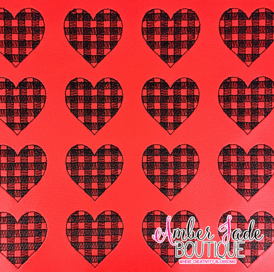 Plaid Heart - Red & Black - Buffalo Plaid