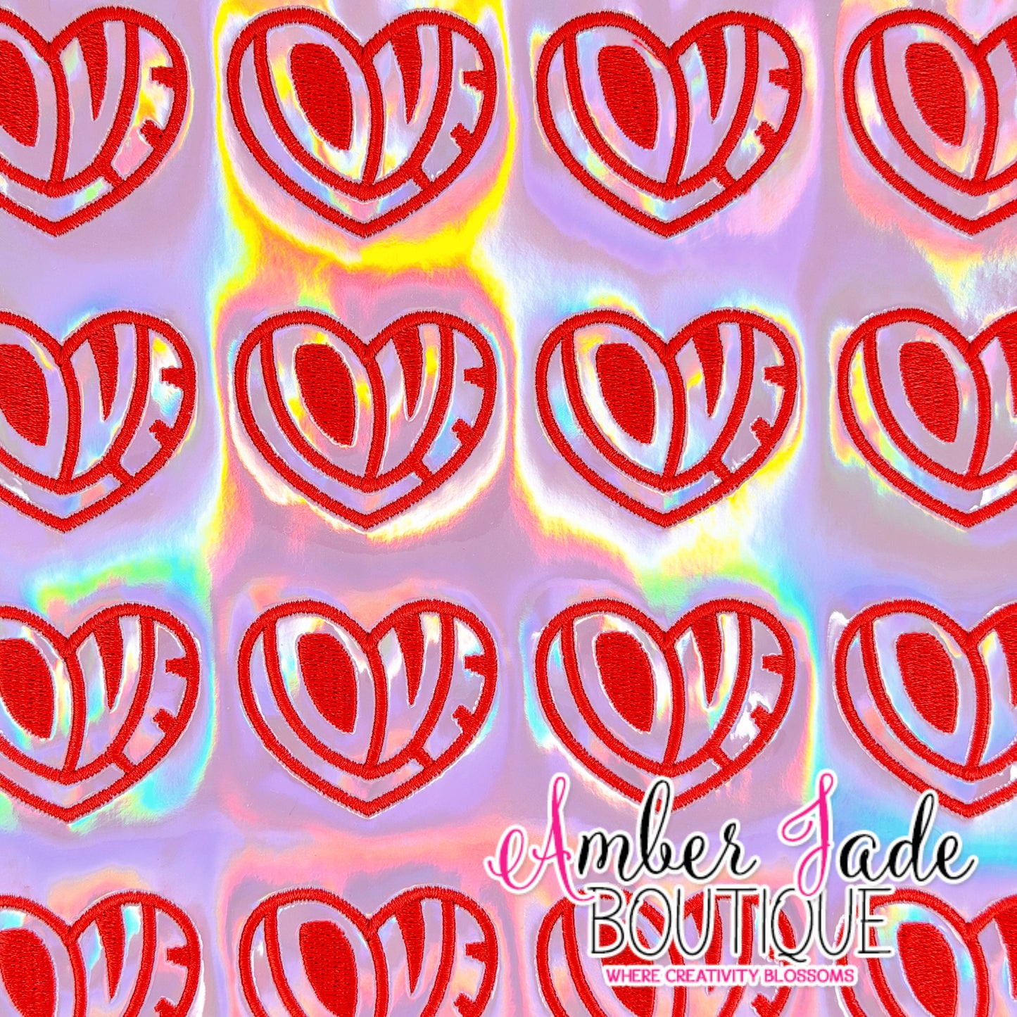 Love Heart 293 - Pink Holographic