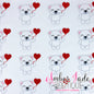 Heart Balloon Bear - WHITE