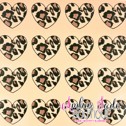 Leopard Heart - BEIGE