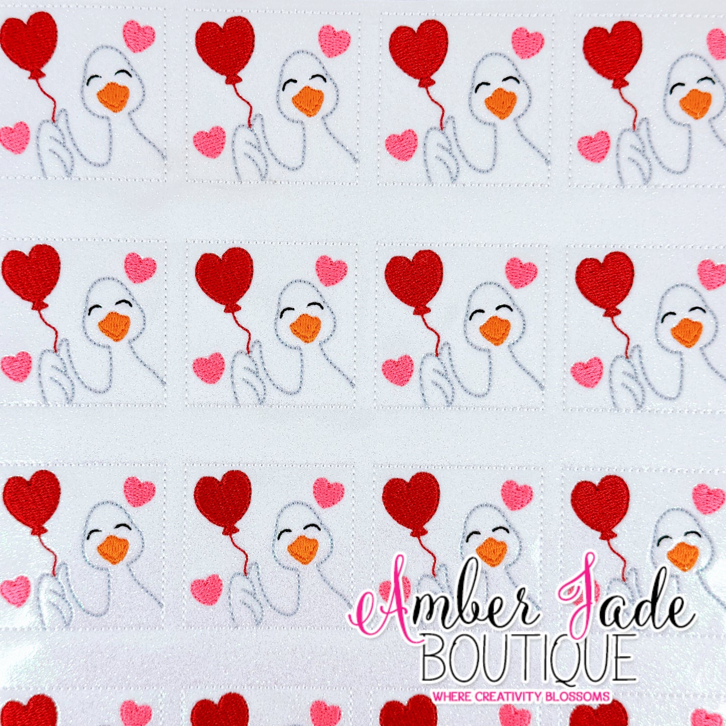 Peeking Valentine Goose Balloons