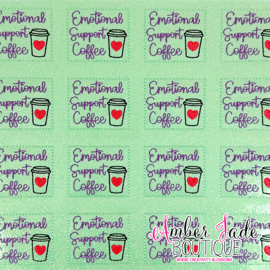 Emotional Support Coffee - MINT GLITTER