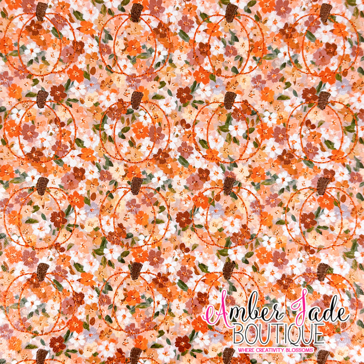 *LIMITED* Pumpkin - Fall Floral Watercolor