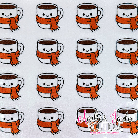 Cofee Cup - FALL - Orange Scarf