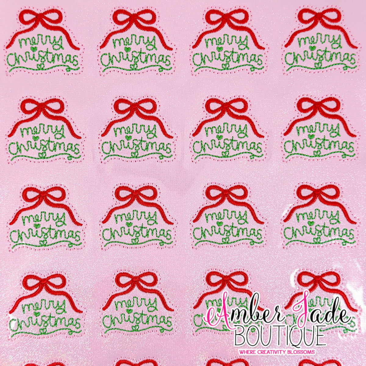 Merry Christmas Bow - PINK