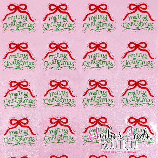 Merry Christmas Bow - PINK