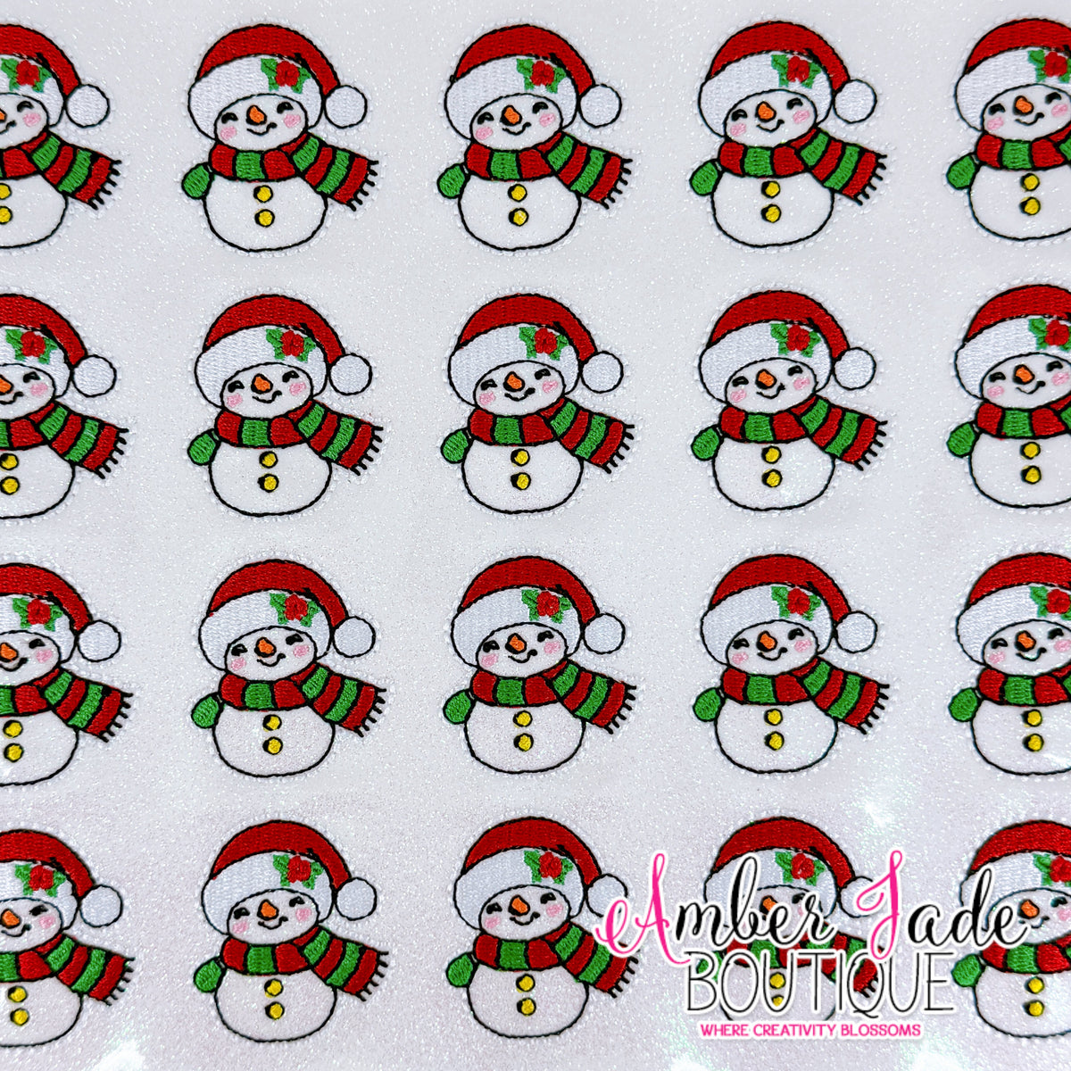 Snowman Christmas Holly