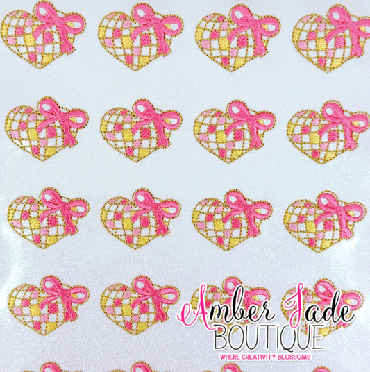 Disco Heart Bow #2