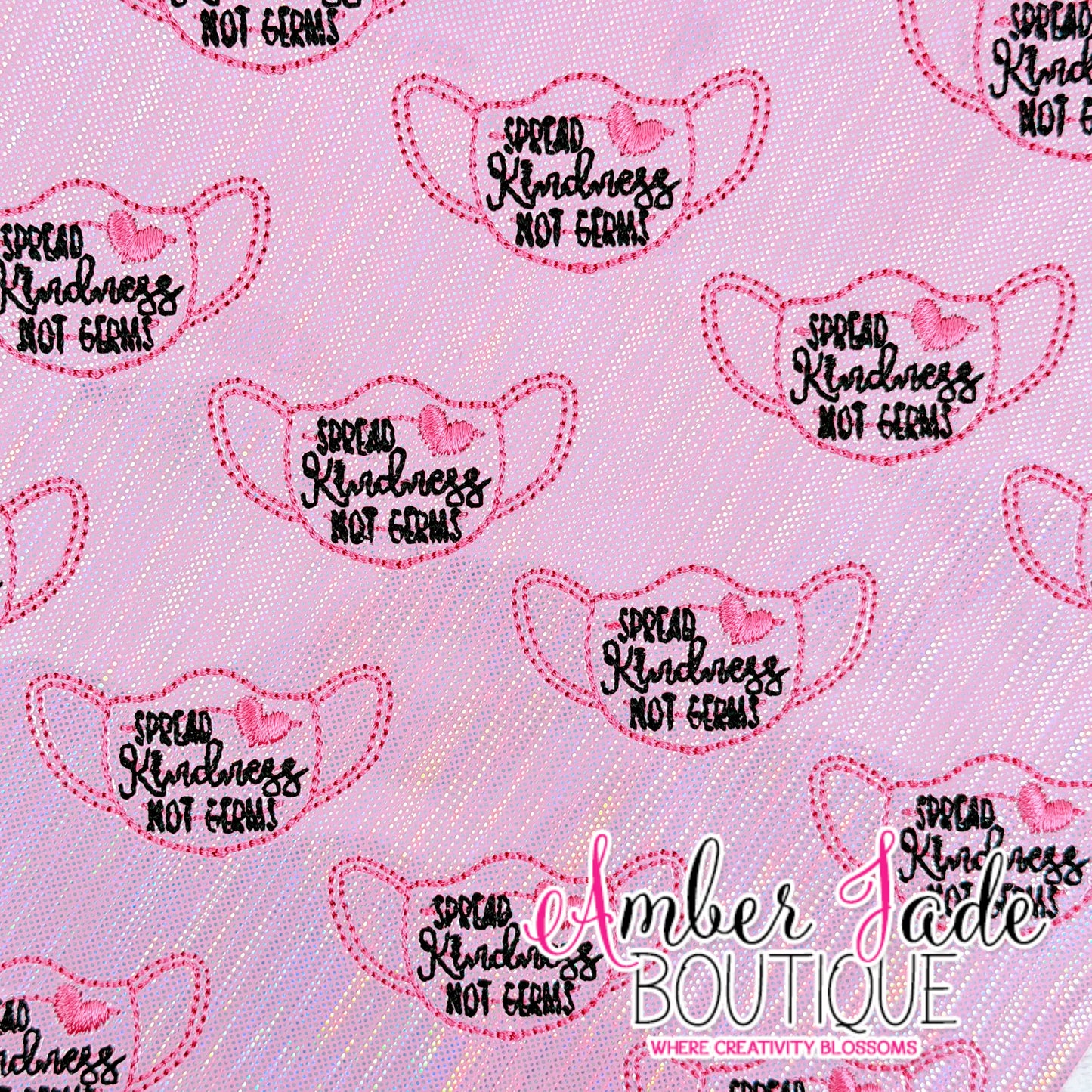 Spread Kindness Not Germs Mask - PINK