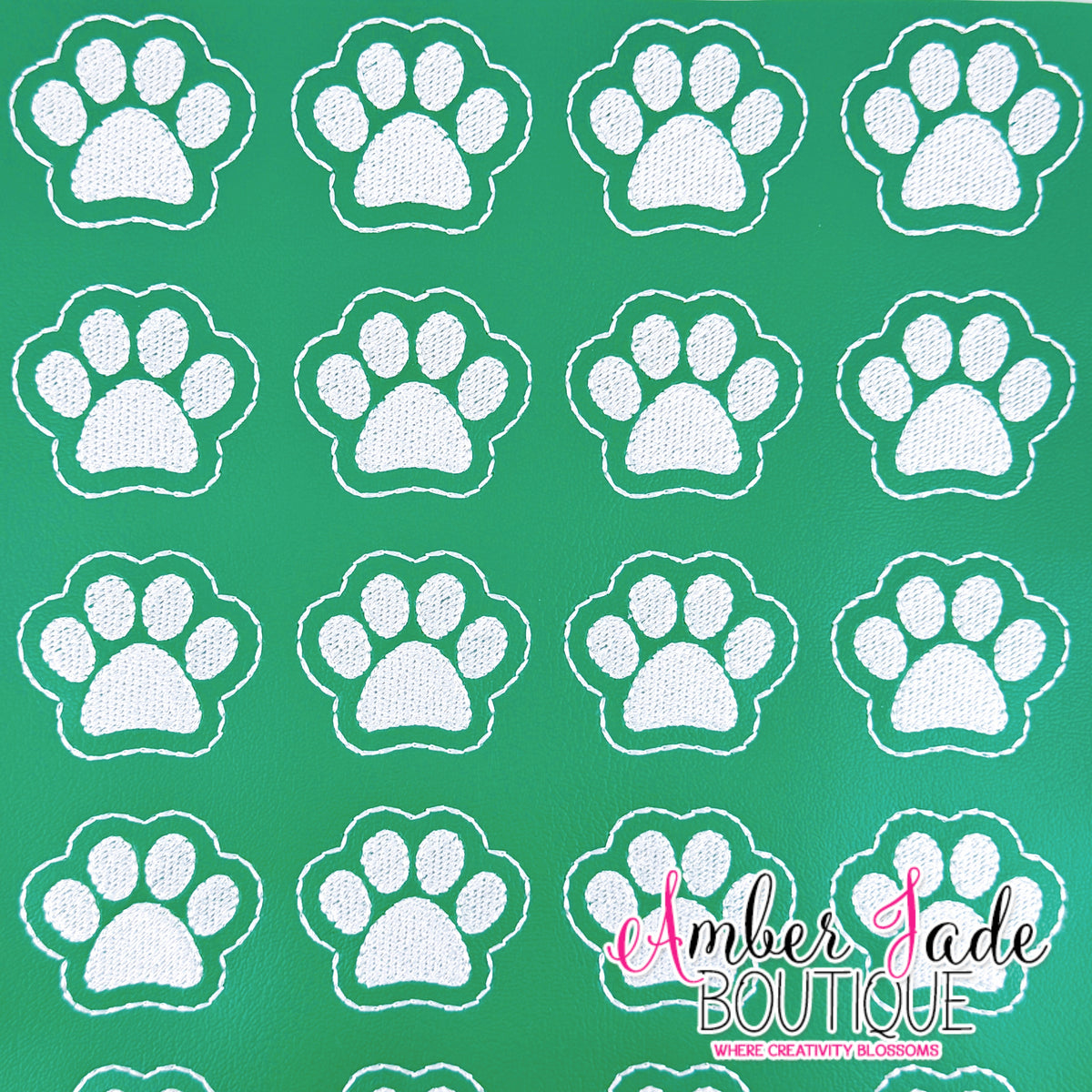 Dog Paw - Green Marine & White