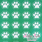 Dog Paw - Green Marine & White