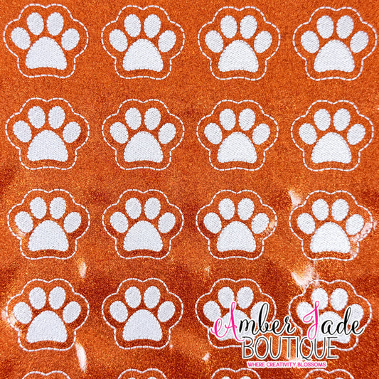 Dog Paw - Orange & White
