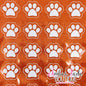 Dog Paw - Orange & White