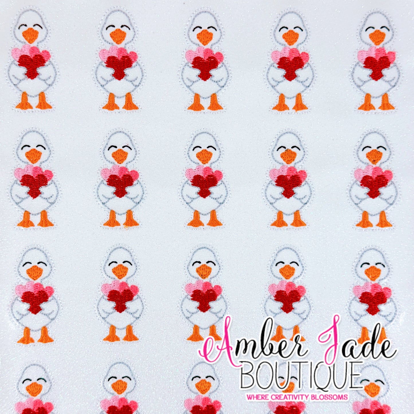 Goose Holding Hearts