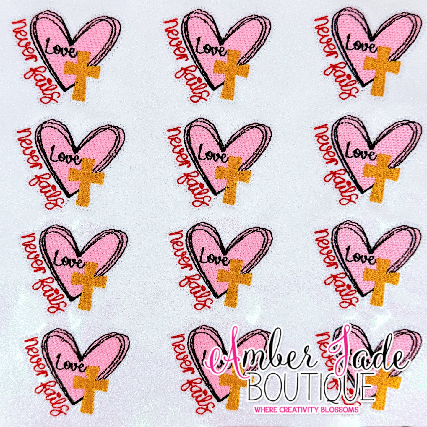 Love Never Fails Cross Heart - XL