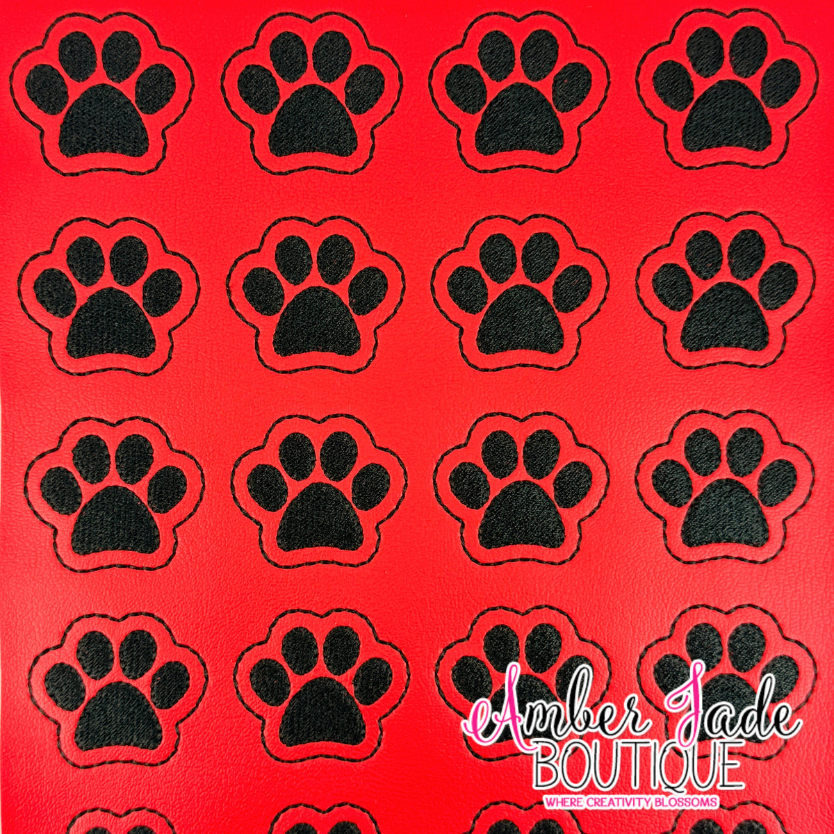 Dog Paw - Red Marine & Black