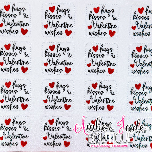 Hugs Kisses & Valentine Wishes #2 - WHITE