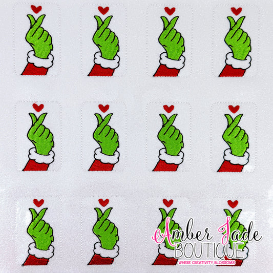 Grinch Finger Heart (Set of 3)