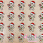 Christmas Gingerbread Santa Candy Cane - RED
