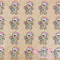 Christmas Gingerbread Santa Candy Cane - PINK