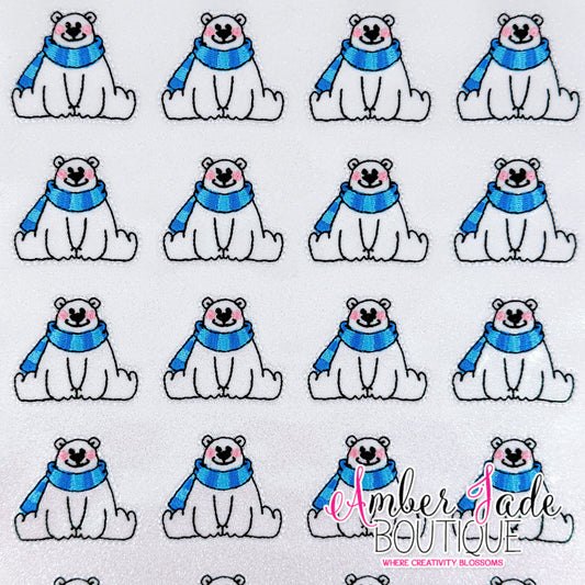 Christmas Bear - Blue Scarf