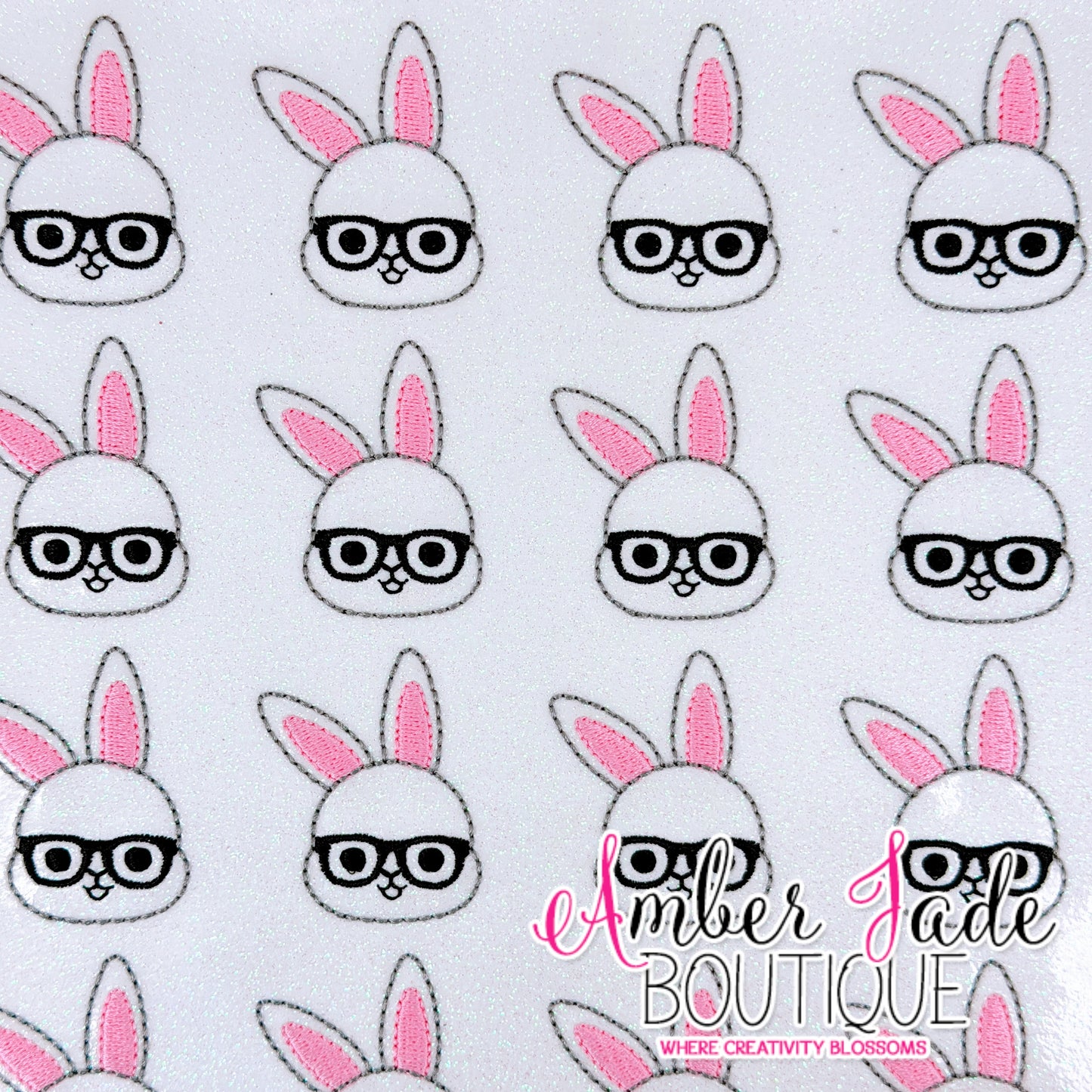 Geeky Bunny 2 - Black Glasses